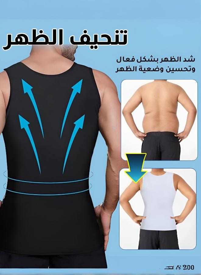 Advanced Design Men's Body Shaper: Stronger Compression, Enhanced Comfort--Men's Chest Slimming Vest - Image 2